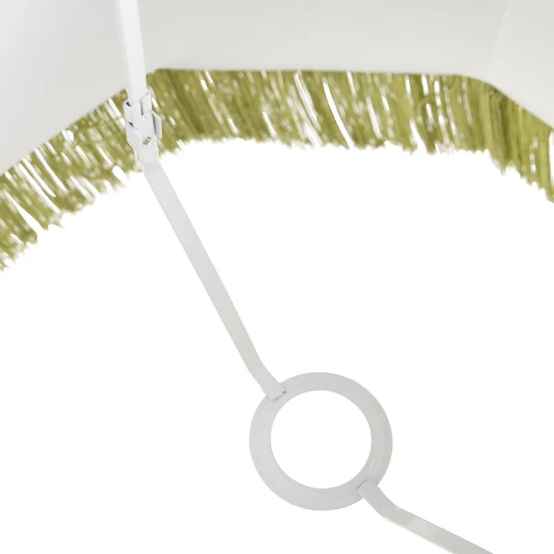 Paralume in seta verde 45 cm - Granny