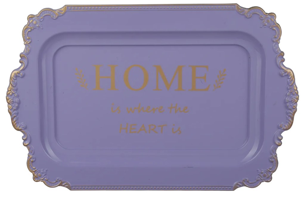 Vassoio viola 40x26 cm in polipropilene Home Lily