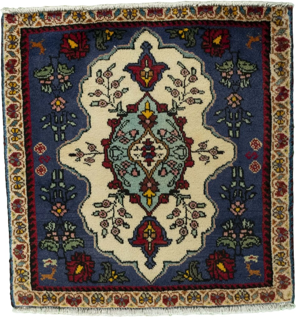 Shiraz Tappeto 70x60 Rosso (Iran) Annodato A Mano