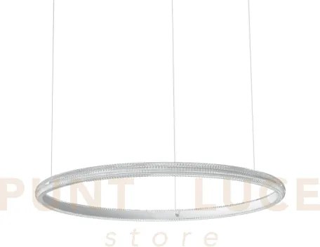 Miracle sospensione con decoro effetto cristallo bianco led 3000k 4...