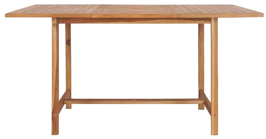 Tavolo da giardino 150x150x76 cm in legno massello di teak