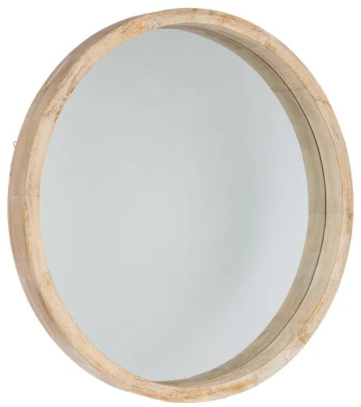 Atmosphera - Specchio da parete OLAV diametro 52 cm paulownia