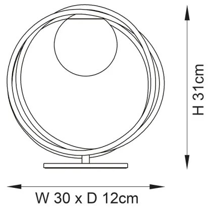 Endon 92491 - Lampada da tavolo EMILIO 1xG9/3W/230V oro/bianco
