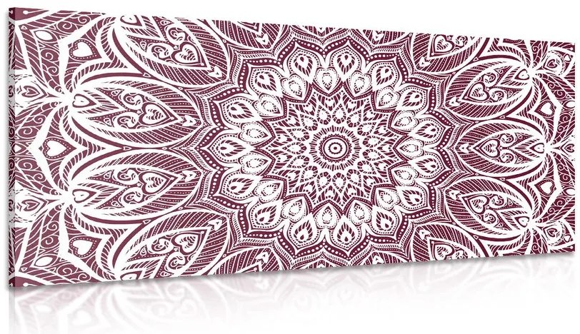 Quadro su tela – Mandala armonia su sfondo rosa