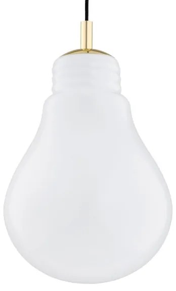 Argon 4879 - Lampadario a sospensione con filo JESSE 1xE27/15W/230V oro/bianco