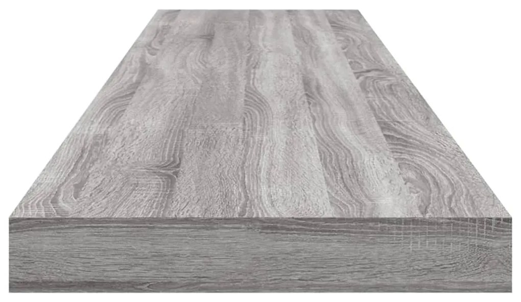 Mensole parete 4pz grigio sonoma 100x10x1,5cm legno multistrato