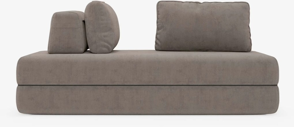 Rift divano letto matrimoniale 2 posti e 3 posti con schienali mobili - materasso alto 24 cm e memory foam in tessuto smacchiabile T31