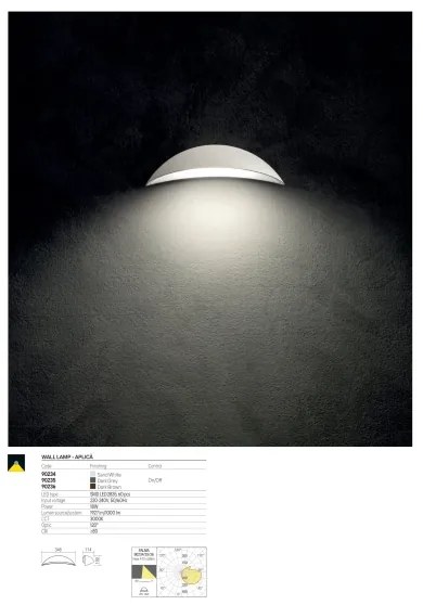 Redo 90235 - Applique da esterno PALMA LED/18W/230V IP54 antracite