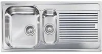 Lavello ZENITH 210 100x50 2 vasche sinistre+ gocciolatoio ACCIAIO INOX 011225.S1.01.2018