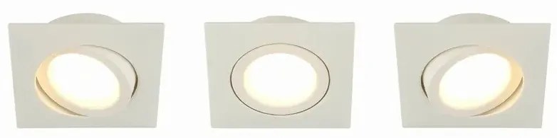 Lindby - Andrej Square LED Spot a Incasso 3 pcs. White Lindby