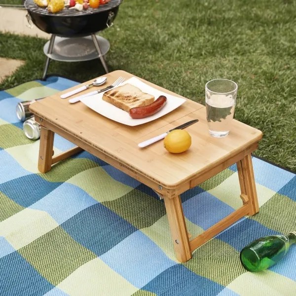 Tavolino porta PC regolabile per letto LAT, marrone