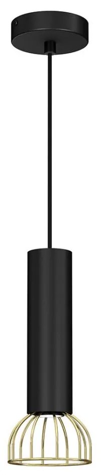 Lampadario su filo  DANTE 1xGU10/25W/230V nero/oro