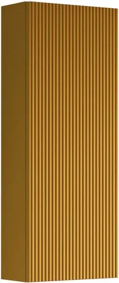 Pensile bagno Opera cannettato opaco senape, 1 anta reversibile P17 x L30 x H80 cm