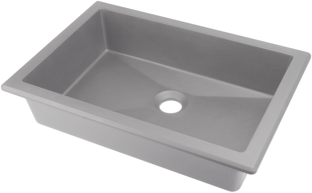 Deante Correo lavabo 50x35 cm rettangolare da incasso-sottopiano grigio/pietra CQRSU5U