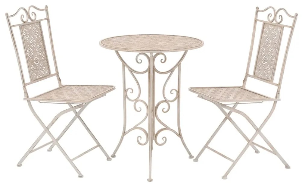Set Da Bistrò 3 Pz İn Acciaio Bianco /