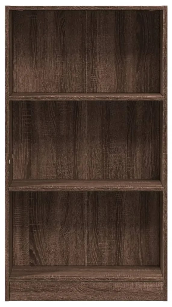 Libreria rovere marrone 60x24x109 cm in legno multistrato