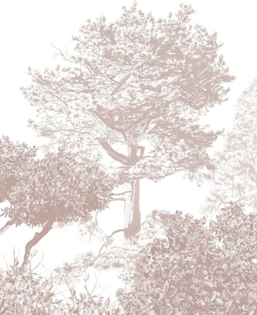 Sian Zeng Carta da parati panoramica Hua Trees - Brown