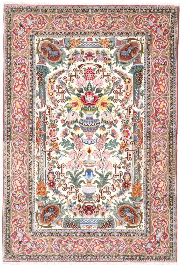 Isfahan Tappeto persiano 160 x 110 Beige (Iran) Annodato A Mano