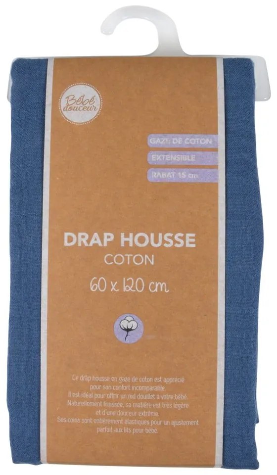 Lenzuolo per culla in mussola elasticizzata 60x120 cm - Bébé Douceur