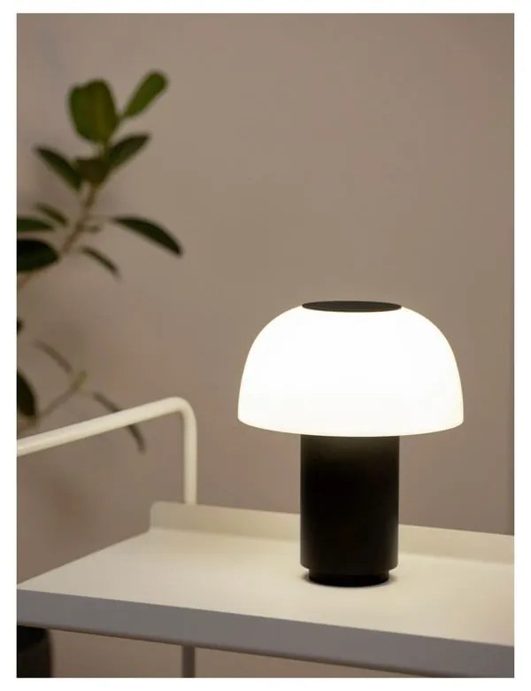 Lampada da tavolo dimmerabile a LED in alluminio nero (altezza 22 cm) Harvest - Zone