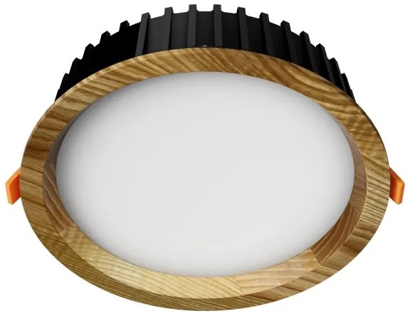 APLED - Lampada LED RONDO WOODLINE LED/12W/230V 4000K diametro 20 cm cenere legno solido