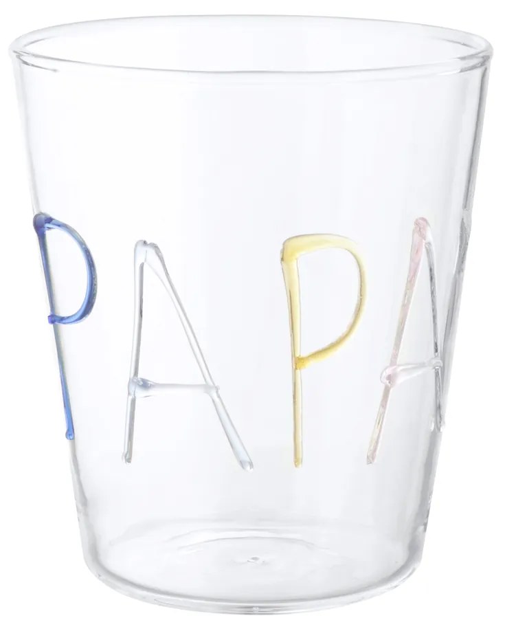 Bicchiere acqua papà in vetro borosilicato, da 380 ml