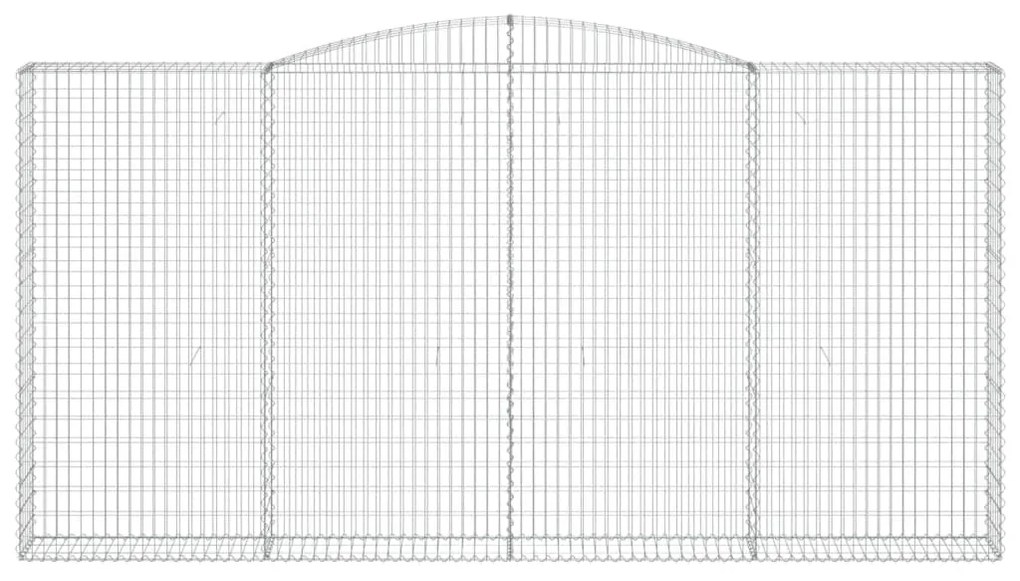 Cesti Gabbioni ad Arco 3 pz 400x30x200/220 cm Ferro Zincato