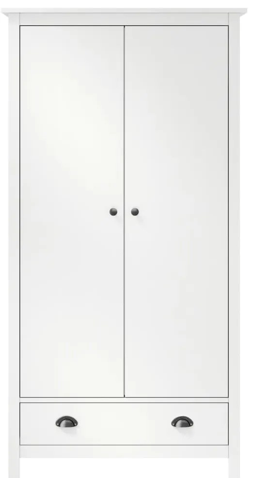 Armadio a 2 ante hill bianco 89x50x170cm in legno di pino