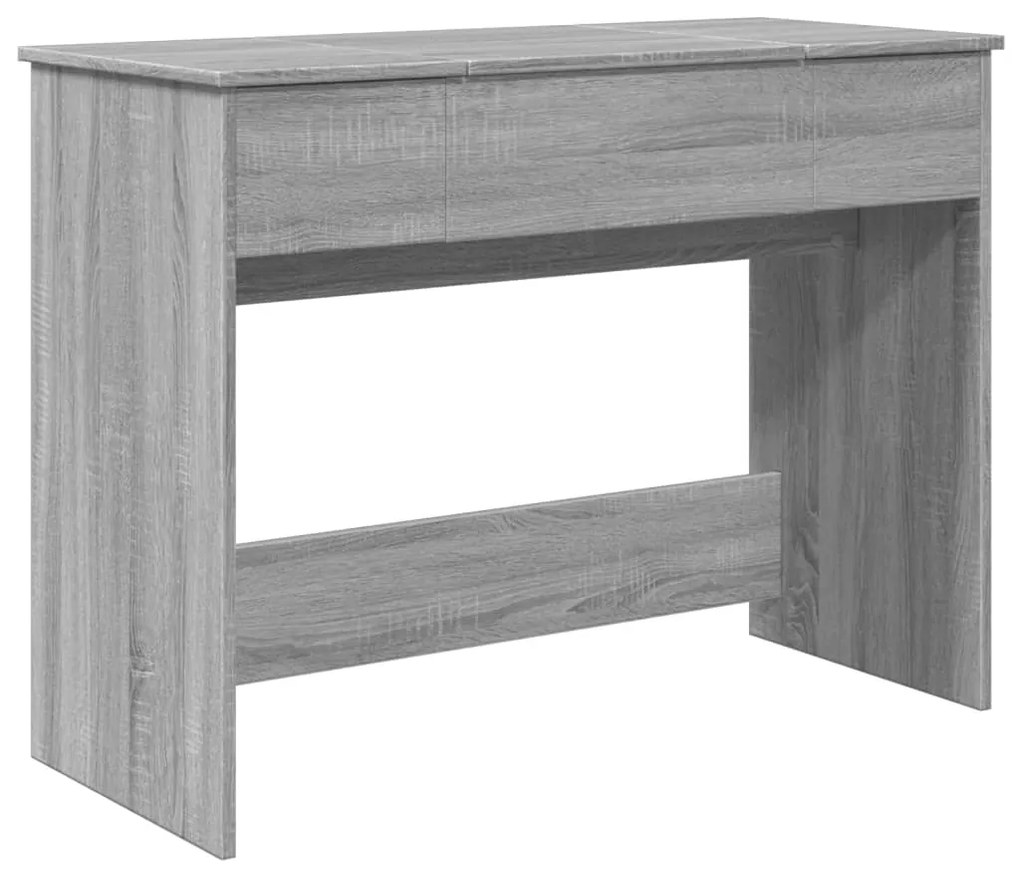 Toeletta con specchio grigio sonoma 100x45x76 cm