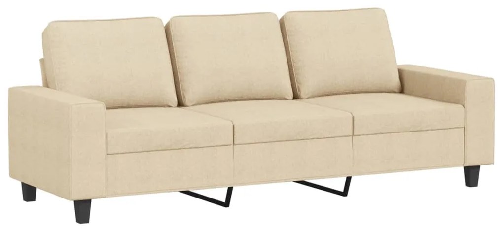 Set di divani 2 pz crema in tessuto
