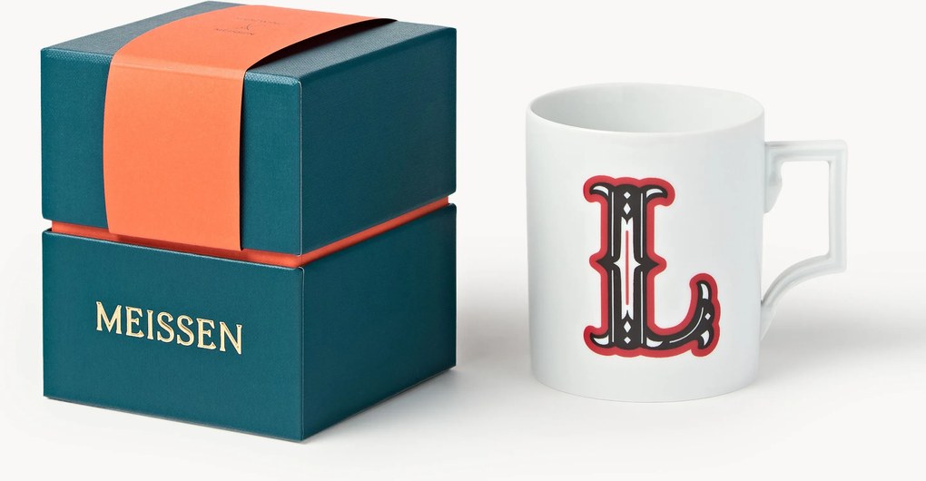 Westwing x MEISSEN, Tazza fatta a mano con motivo decorativo Initials