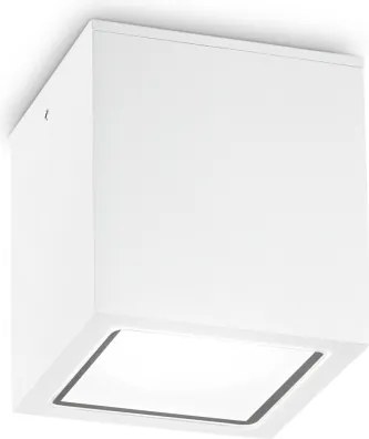 Ideal Lux - Faretto da esterno TECHO 1xGU10/20W/230V 9x9 cm IP54 bianco