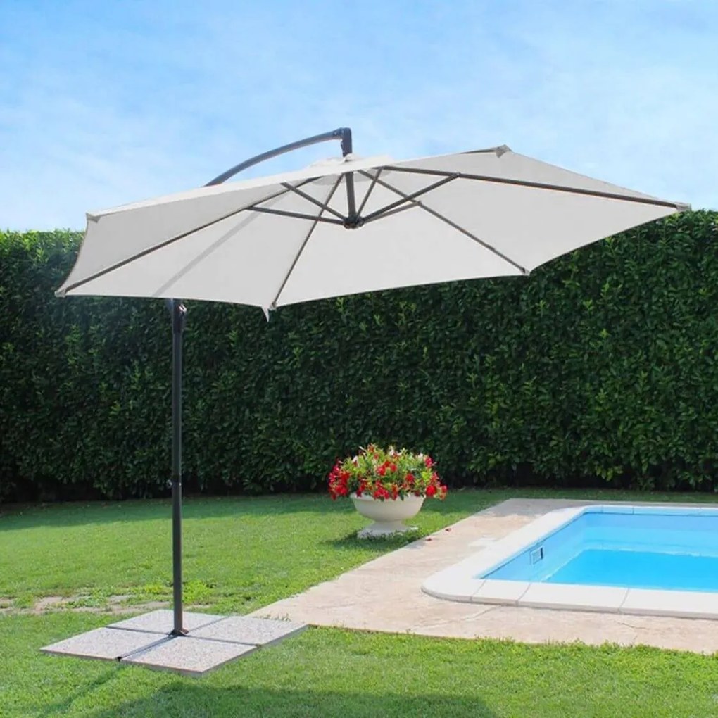 DELPHINUS - ombrellone da giardino decentrato