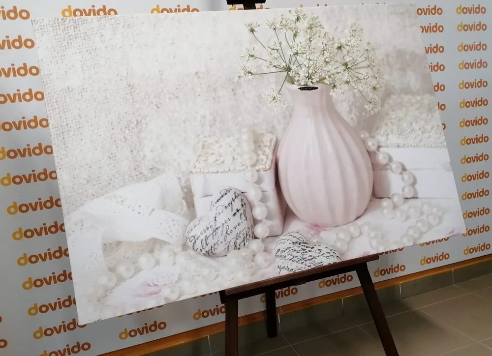 Stampa su tela – Natura morta Shabby Chic di lusso
