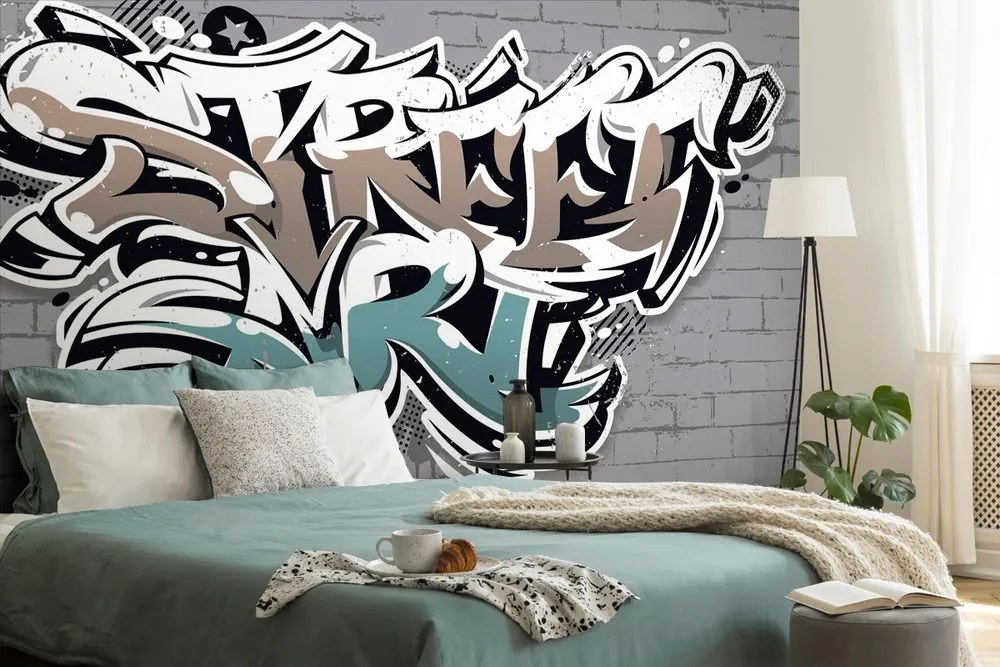 Carta da parati – Con scritta Street Art