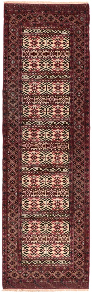 Turkmen Tappeto persiano 290 x 90 (Iran) Annodato A Mano