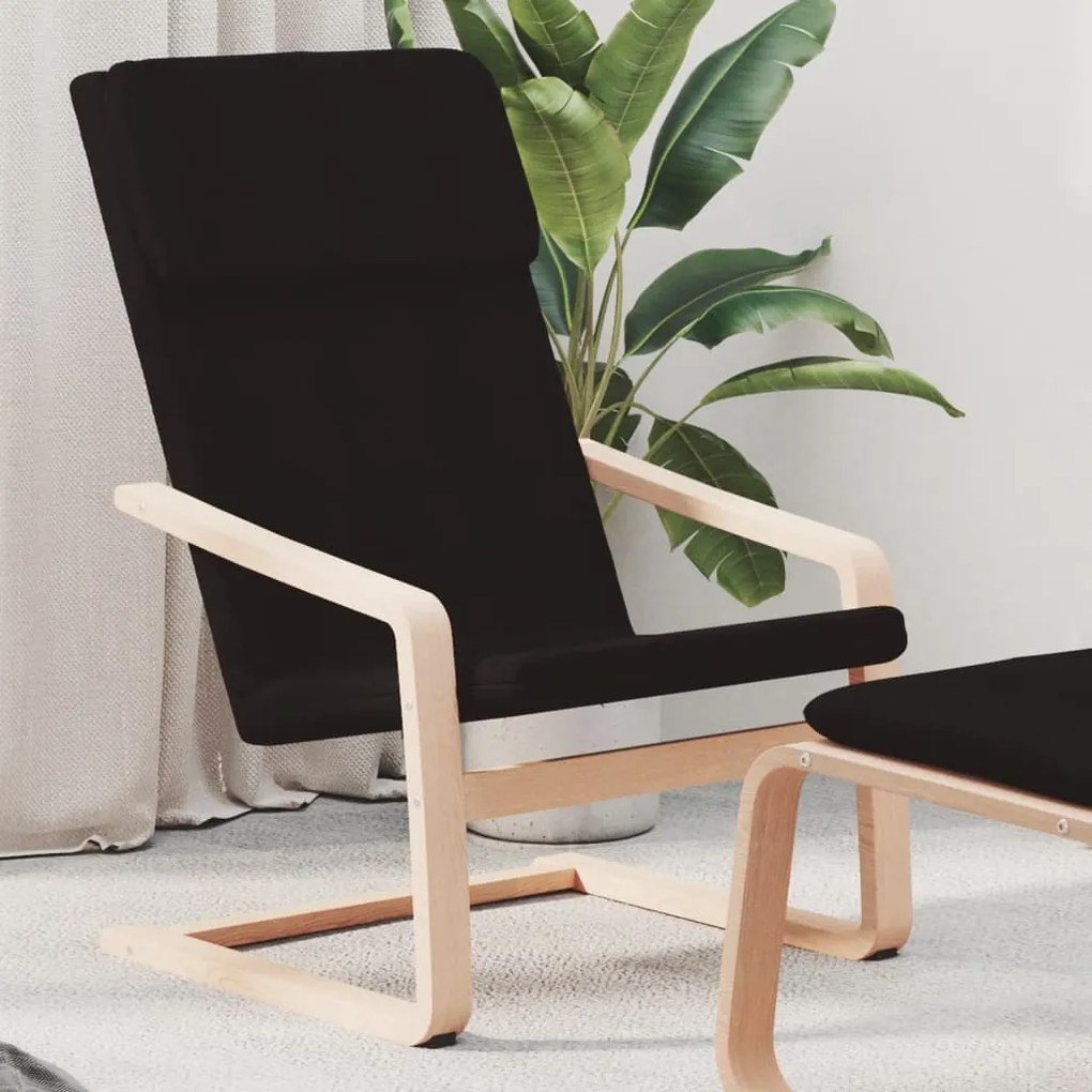 Sedia Relax Nera İn Tessuto /