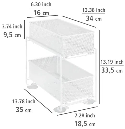 WENKO 69769800 - Supporto GIOMA 35x33,5 cm bianco