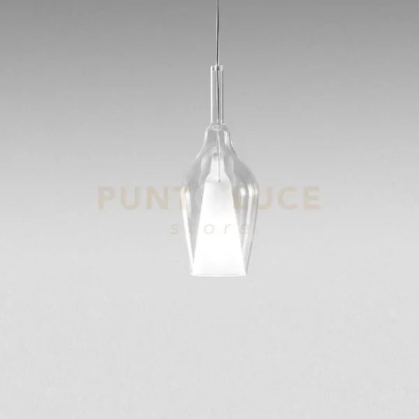 Ofelia s/12 mini - vetro  trasparente e portalampada bianco 1 luce ...