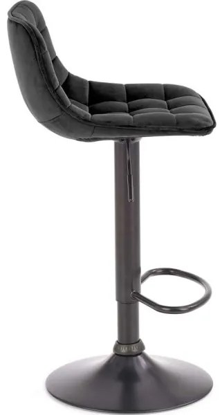 Sgabello bar 106x43 cm nero