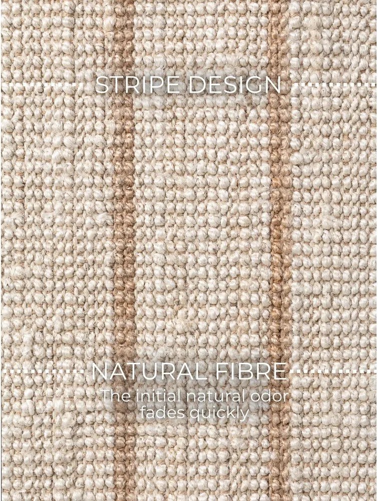 Tappeto in juta tessuto a mano color crema 160x230 cm Harvest Sierra - Elle Decoration