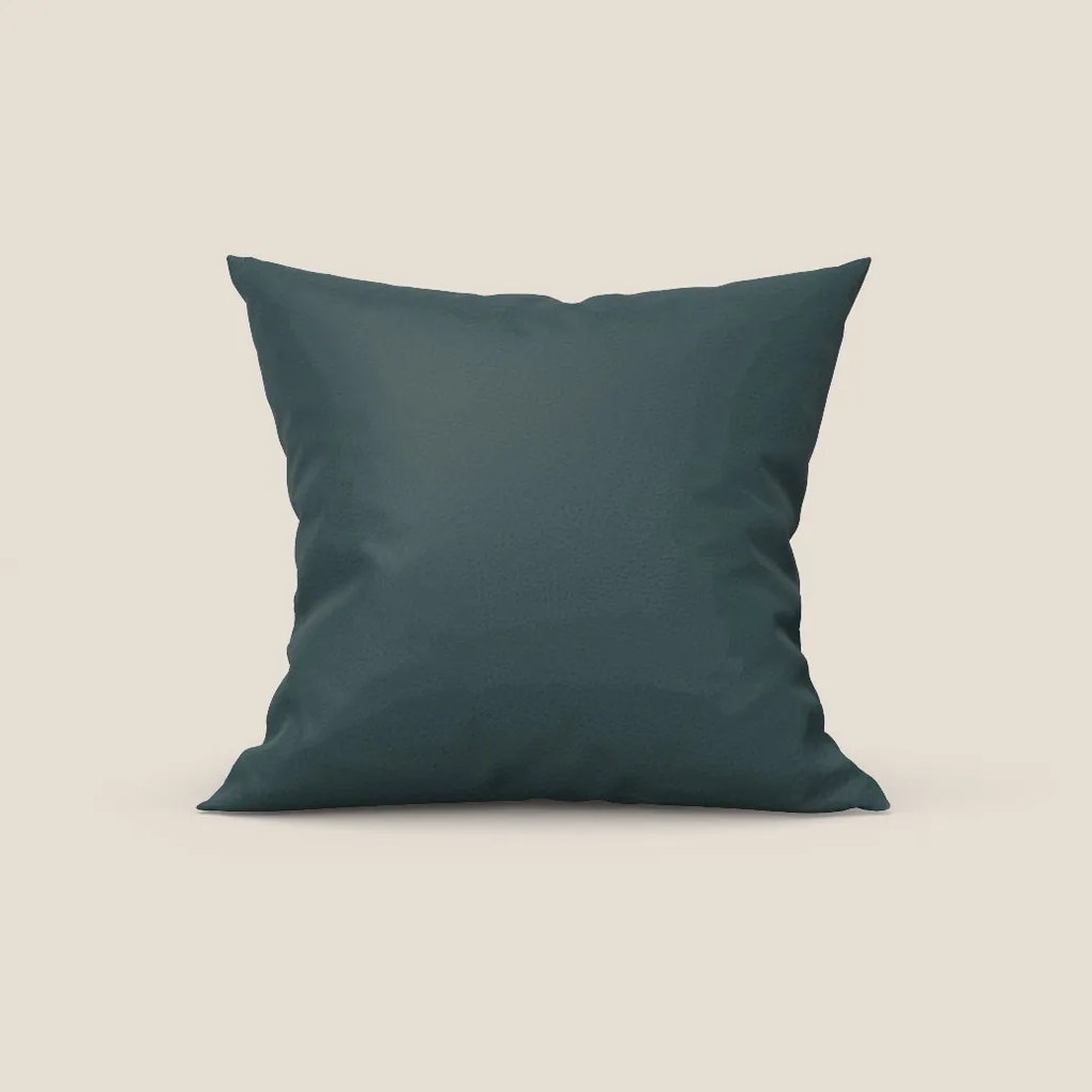 Bisont cuscino disponibile in diversi colori realizzato in microfibra effetto pelle smacchiabile T15 petrolio