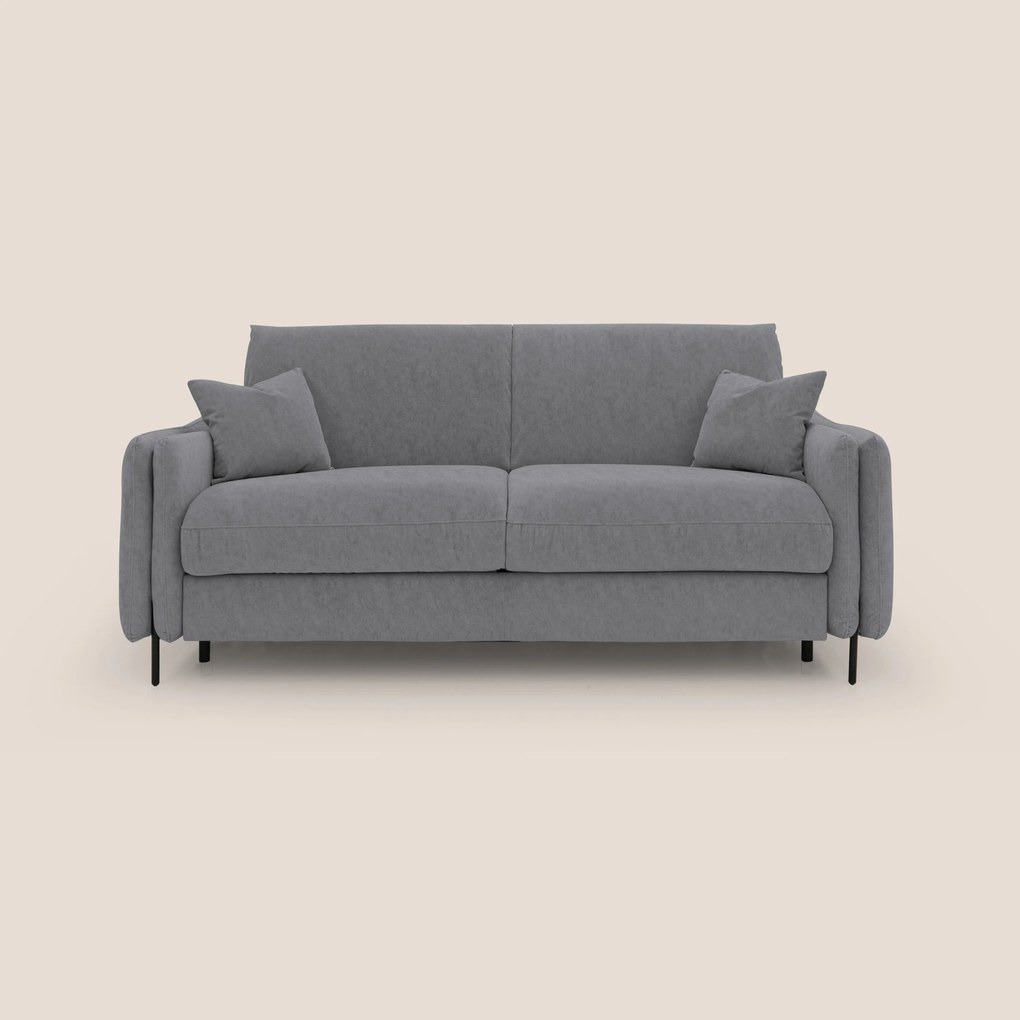 Gregory Divano letto con materasso h18 cm in microfibra effetto velluto impermeabile T09