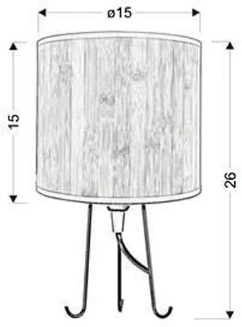 Lampada da tavolo ADORA 1xE14/40W/230V quercia