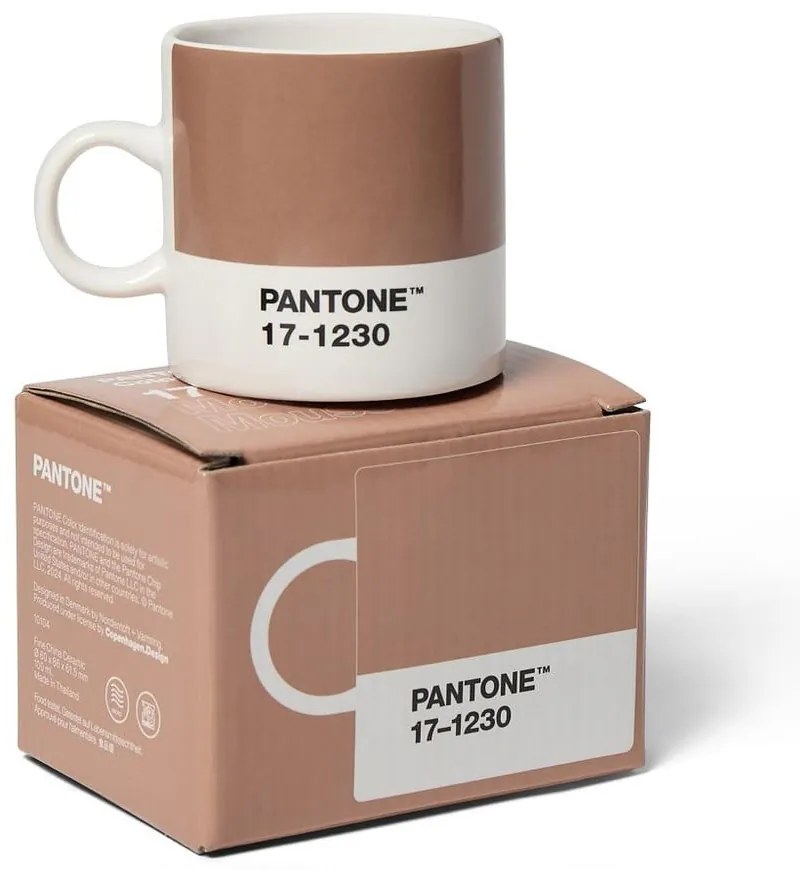 Tazzina da caffè in ceramica marrone chiaro 120 ml Mocha Mousse 17-1230 - Pantone