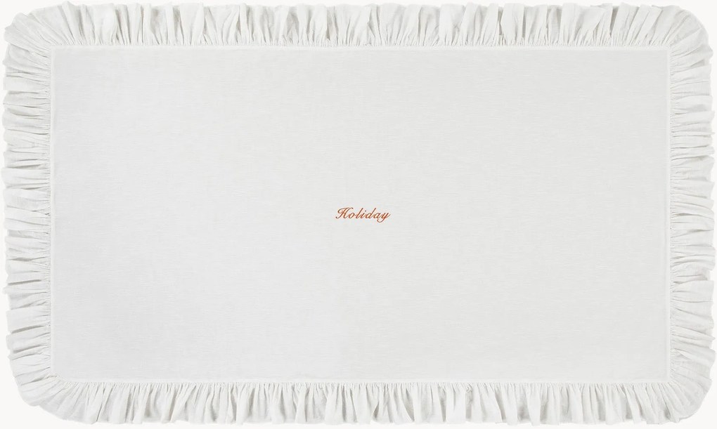 Tovaglia in cotone con volant Holiday