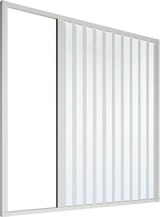 Box doccia nicchia 100cm con anta ad apertura laterale a soffietto in PVC Teti