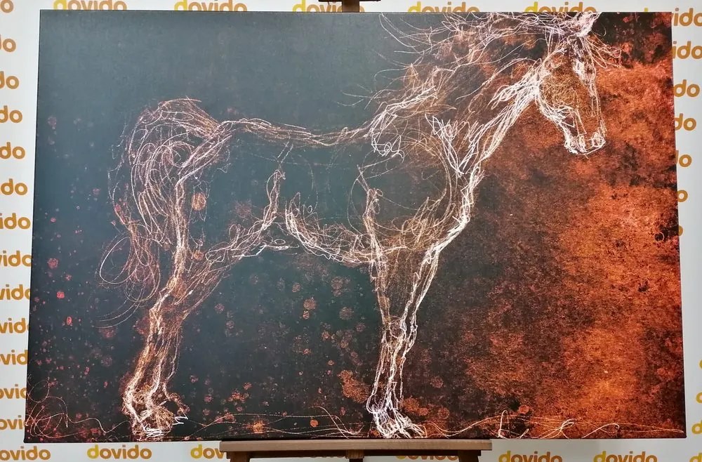 Quadro su tela – Cavallo astratto