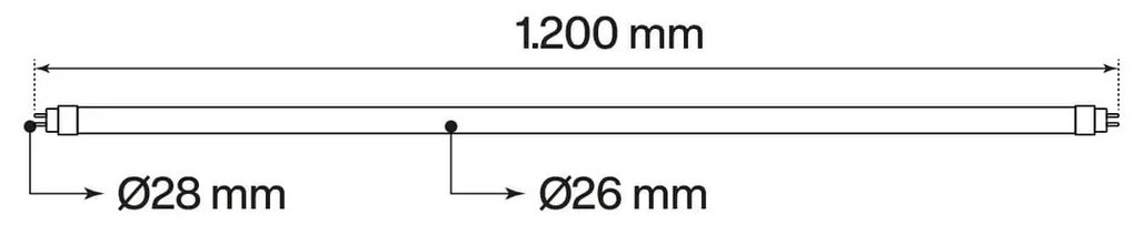 Tubo LED 20W da 120cm Rosa Alimentare - Starter incluso Colore Rosa Alimentare