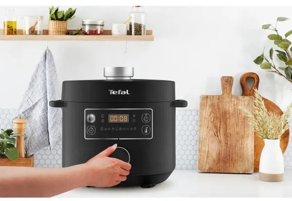 Tefal - Pentola elettrica multifunzionale TURBO CUISINE 4,8 l 1090W/230V nero